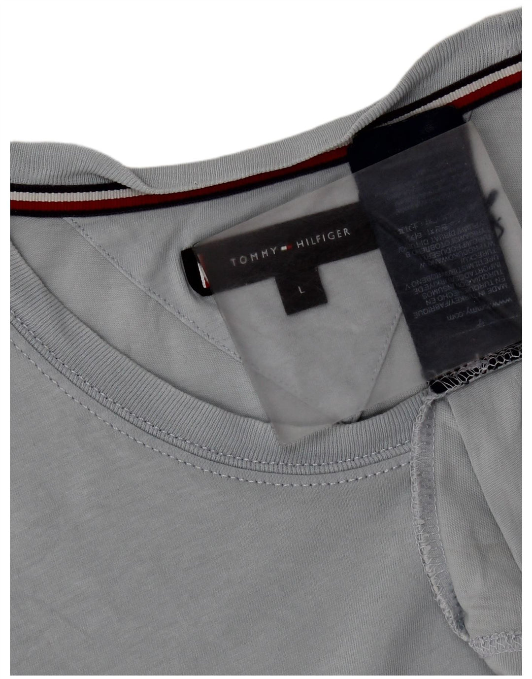 Tommy Hilfiger Herren T-Shirt Top Large Blau Baumwolle