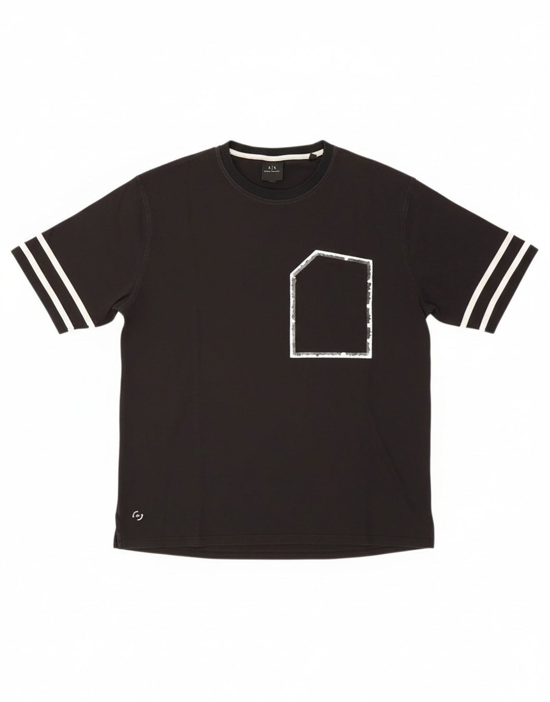 Armani Exchange Herren T-Shirt Top Medium Schwarz