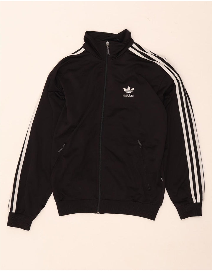 Adidas Jungen Trainingsanzug Top Jacke 13-14 Jahre Schwarz Polyester