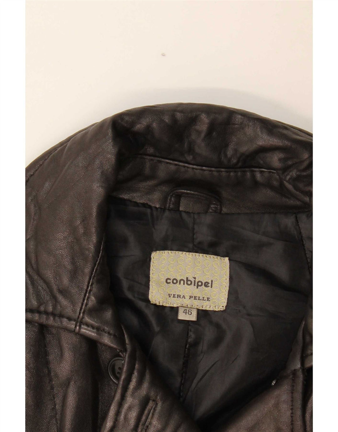 Conbipel Damen Lederjacke IT 46 Großes braunes Leder