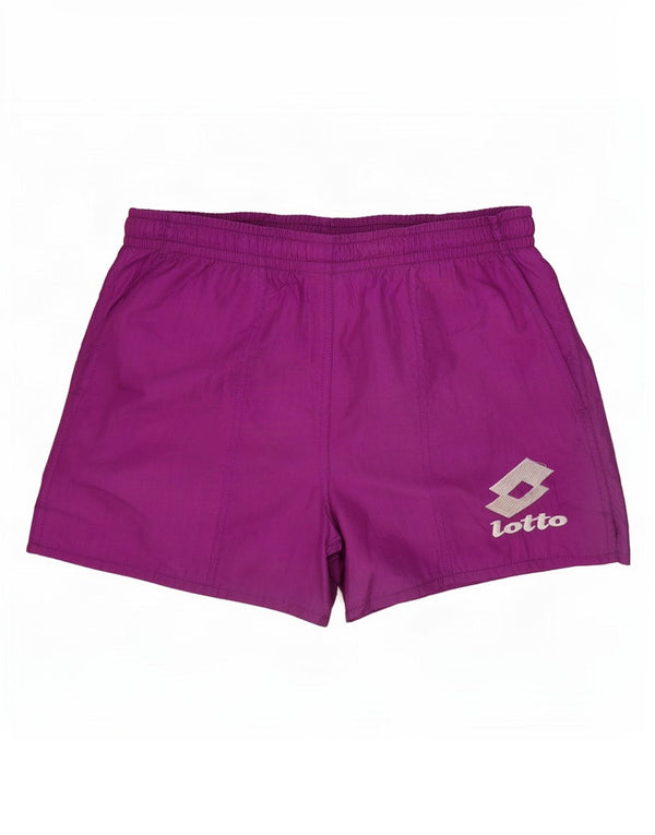 Lotto Damen Graphic Sport Shorts UK 10 Small Lila Nylon