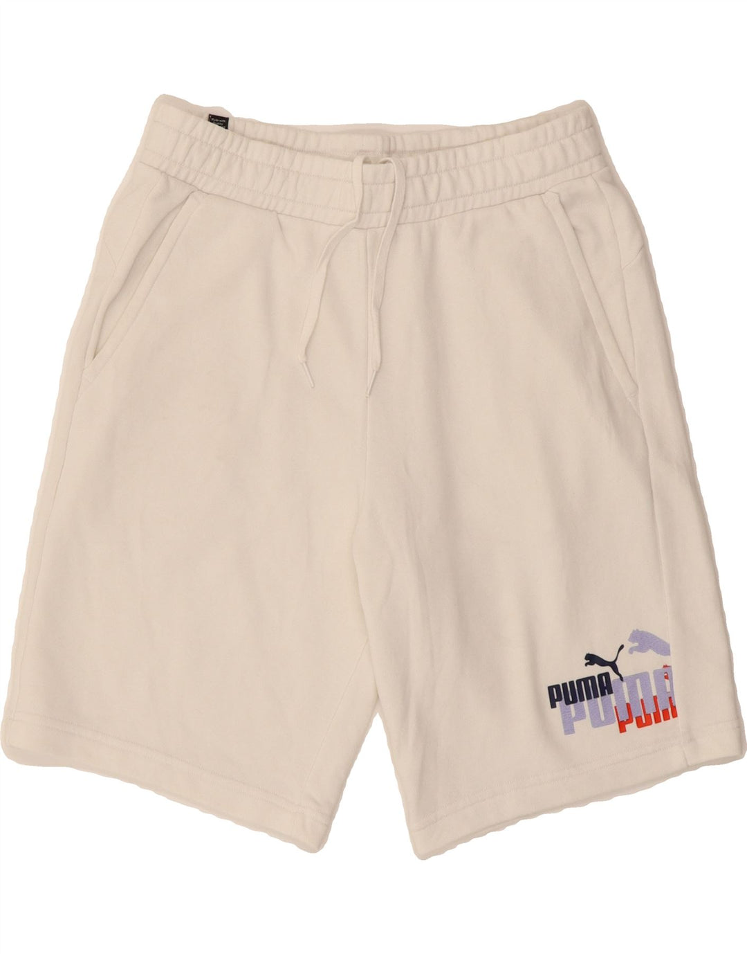 PUMA Mens Graphic Sport Shorts Medium White Vintage Puma and Second-Hand Puma from Messina Hembry 