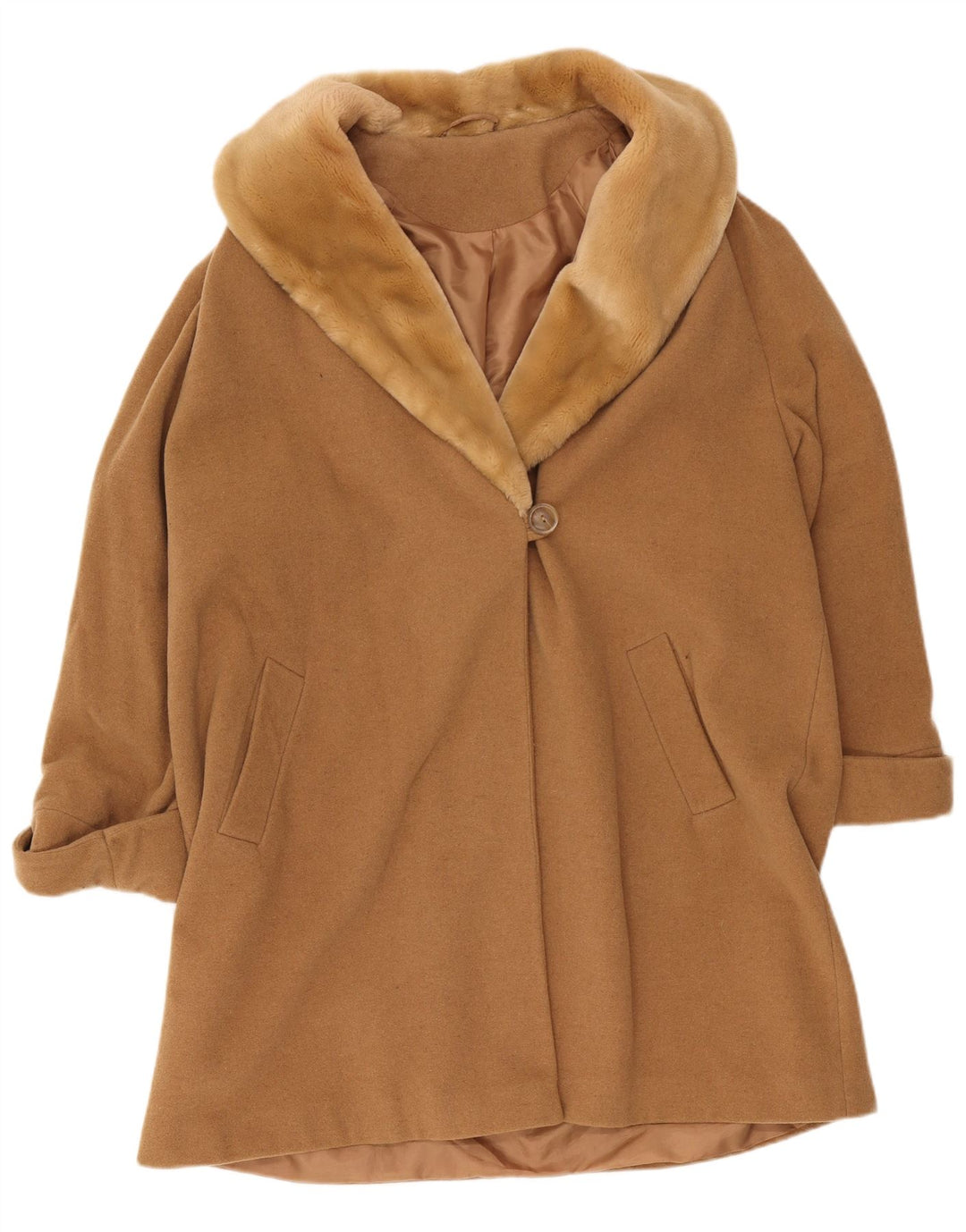 St. Bernard Damenmantel UK 14 Große beige Wolle