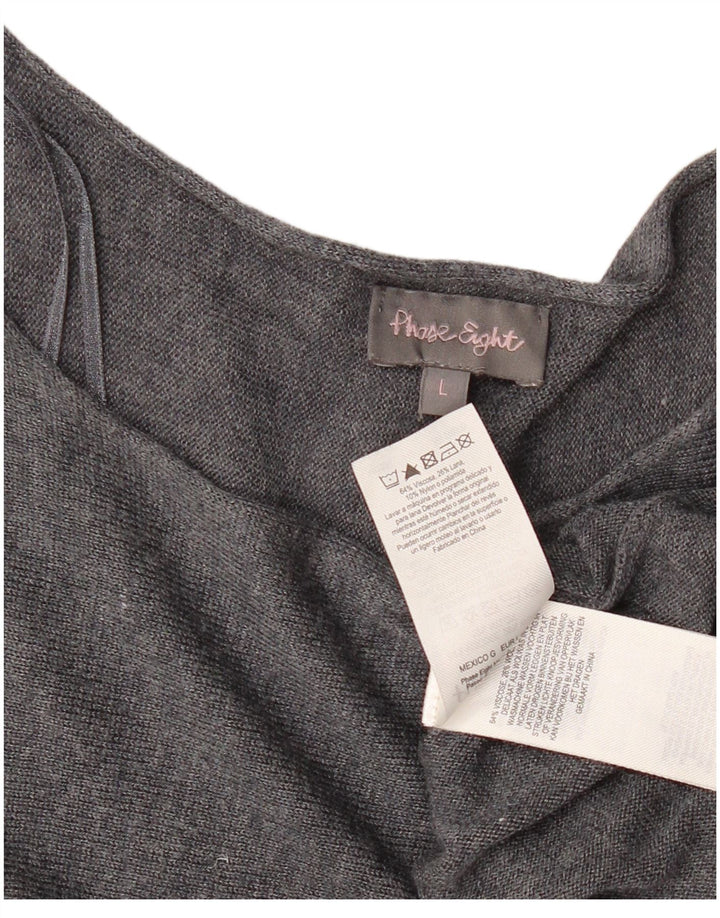 Phase Eight Damen-Pullover, übergroß, U-Boot-Ausschnitt, Größe 40, Grau