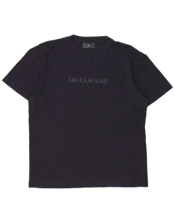 Liu Jo Herren-T-Shirt mit Grafik, mittelgroß, Marineblau