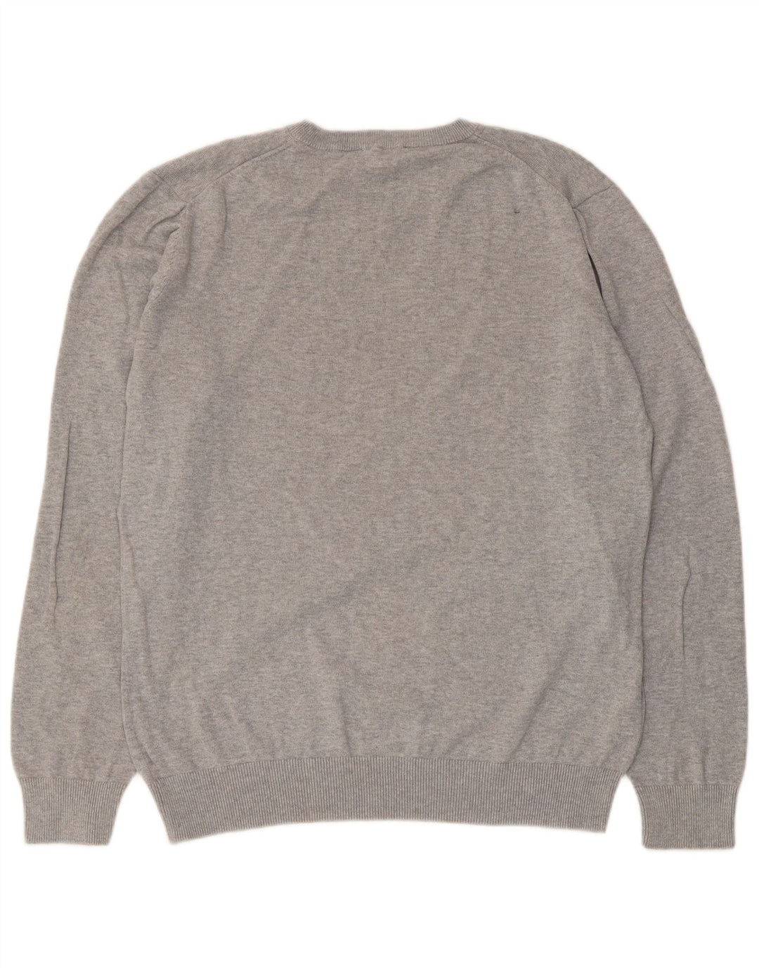 Crew Clothing Herren-Pullover mit V-Ausschnitt, Größe L, Baumwolle, Grau