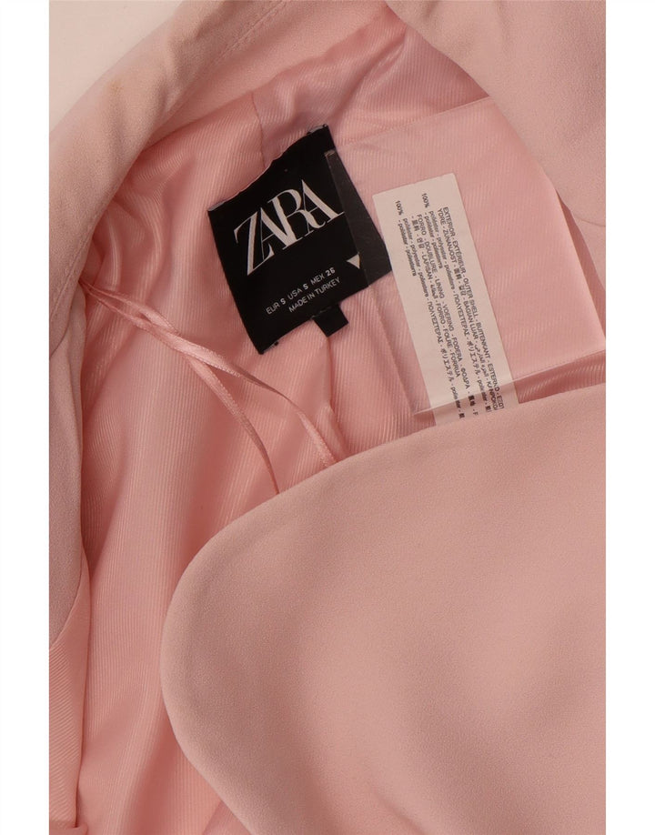 Zara Damen-Blazer mit 2 Knöpfen, Gr. 10, Größe S, Rosa, Polyester