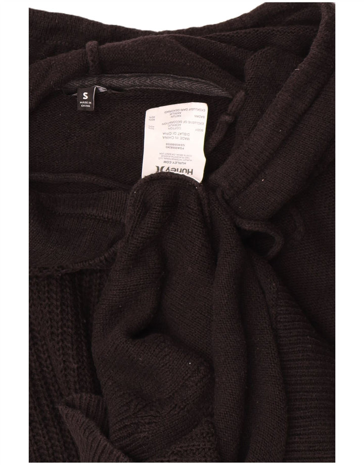 Hurley Damen-Pullover in Übergröße, Gr. 10, Größe S, Schwarz, Baumwolle