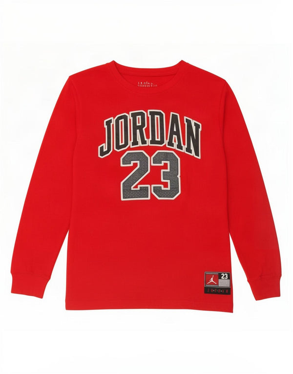 Jordan Boys Graphic Top Langarm 13–14 Jahre XL Rote Baumwolle