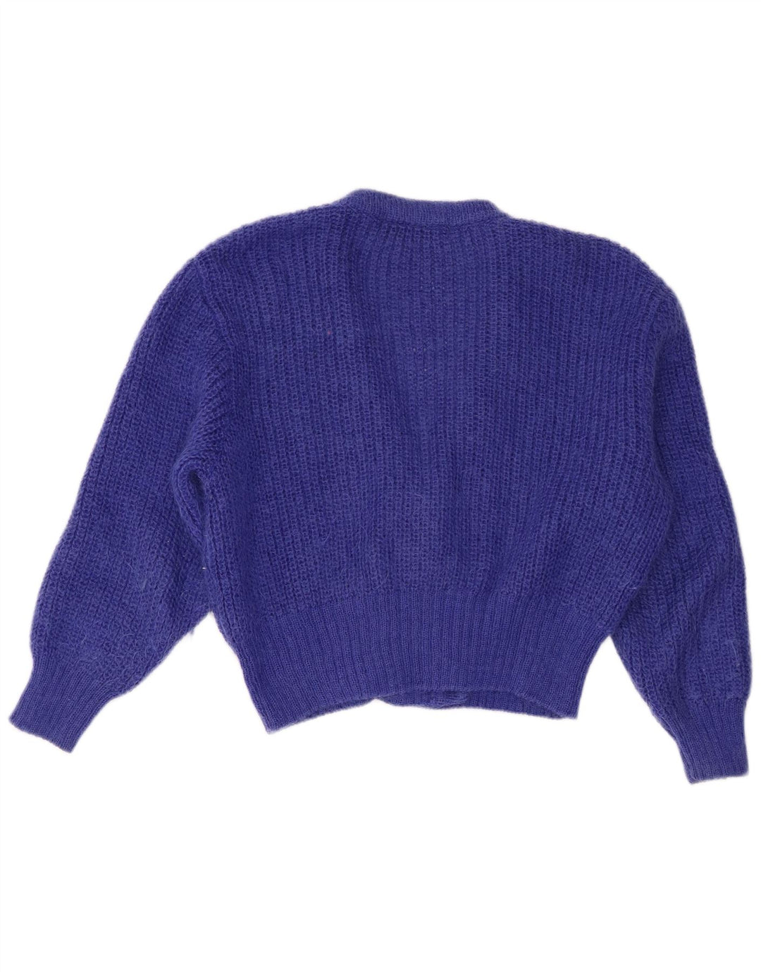 St Michael Damen-Cardigan-Pullover UK 12/14 Mittelblaues Mohair