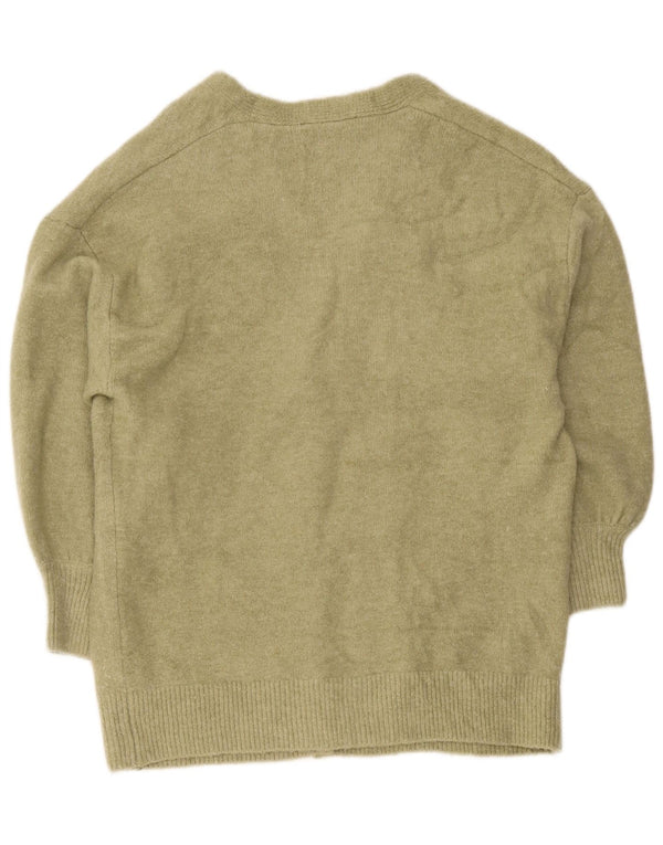 Zara Damen-Strickjacke in Übergröße, Gr. 10, Small, Khaki, Acryl