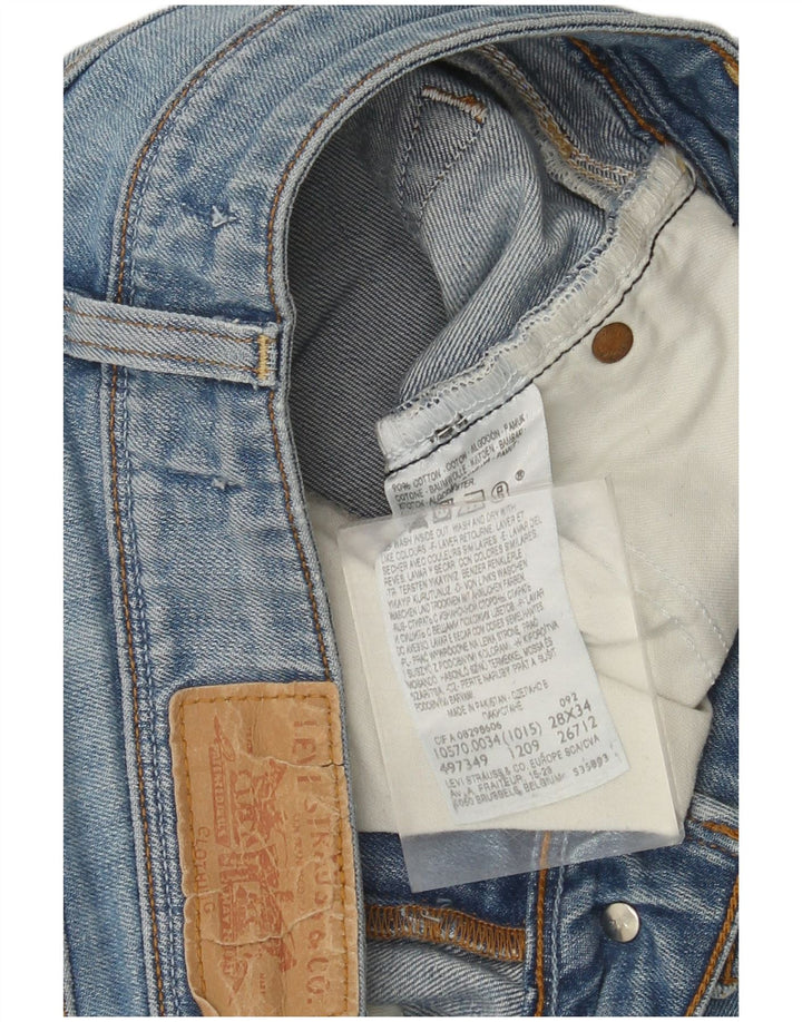 Levi's Damen 570 Straight Jeans W28 L30 Blaue Baumwolle