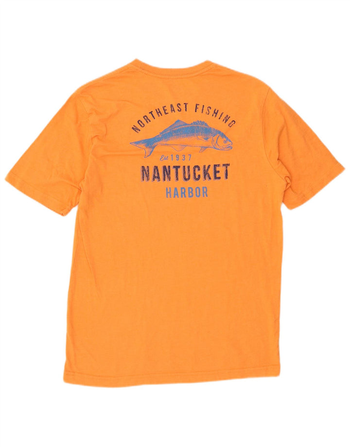 IZOD Herren-T-Shirt mit Salzwasser-Grafik, Größe S, Orange