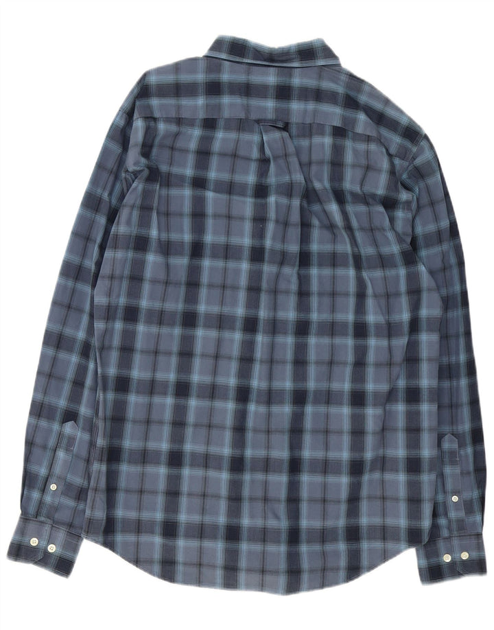 Nautica Herren-Hemd, mittelgroß, marineblau, kariert, Baumwolle