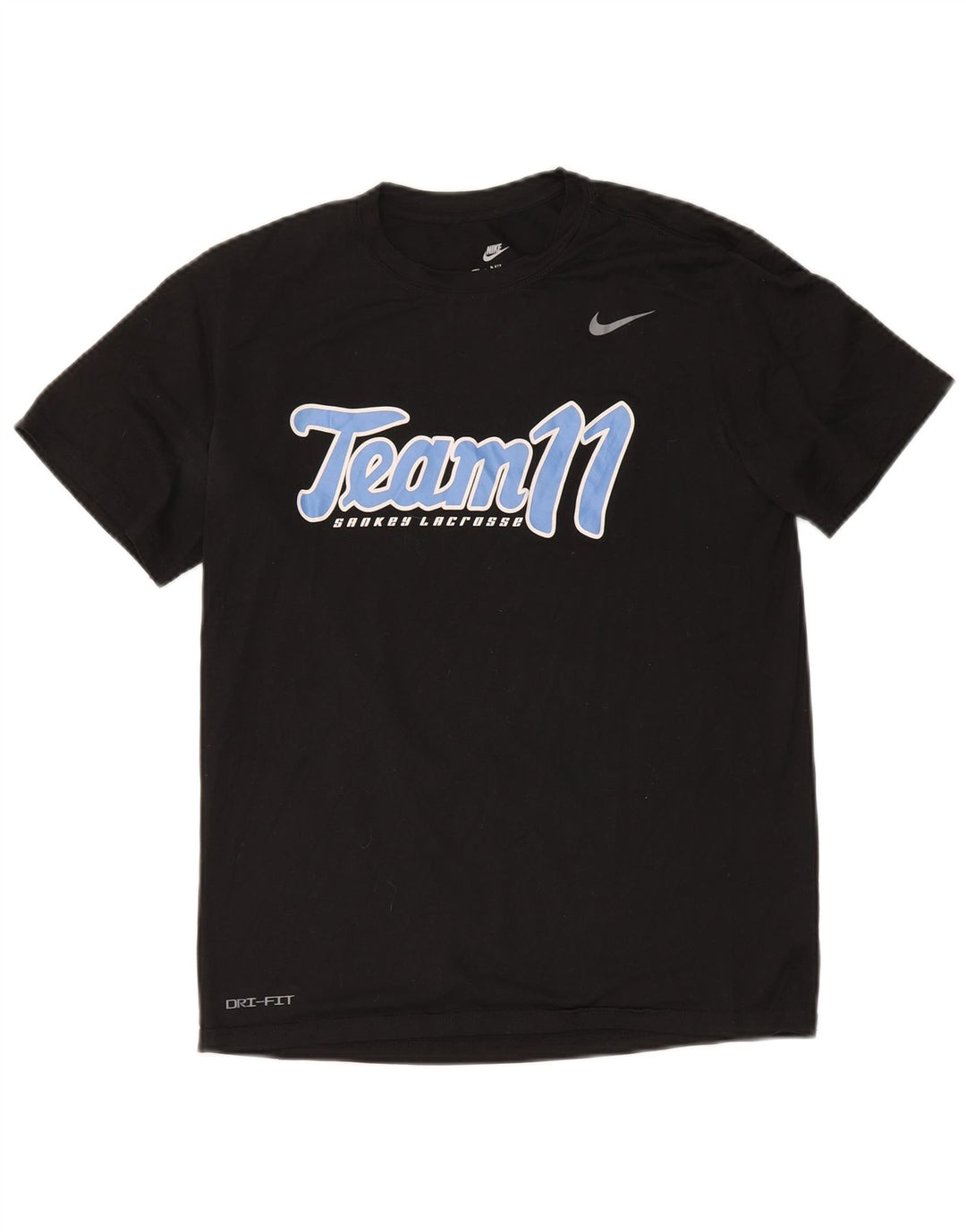 Nike Herren Dri Fit Graphic T-Shirt Top Mittelschwarzes Polyester