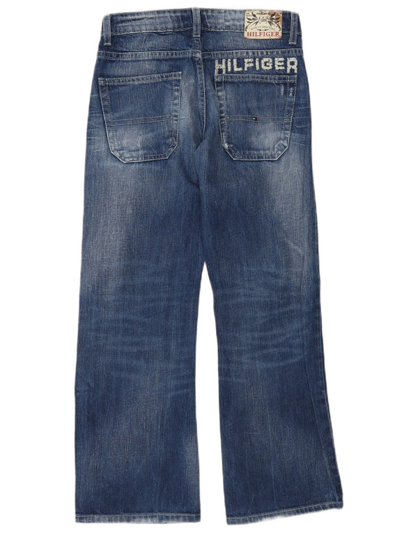 Tommy Hilfiger Bootcut-Jeans mit Grafik für Jungen, 9–10 Jahre, W26 L26, blaue Baumwolle
