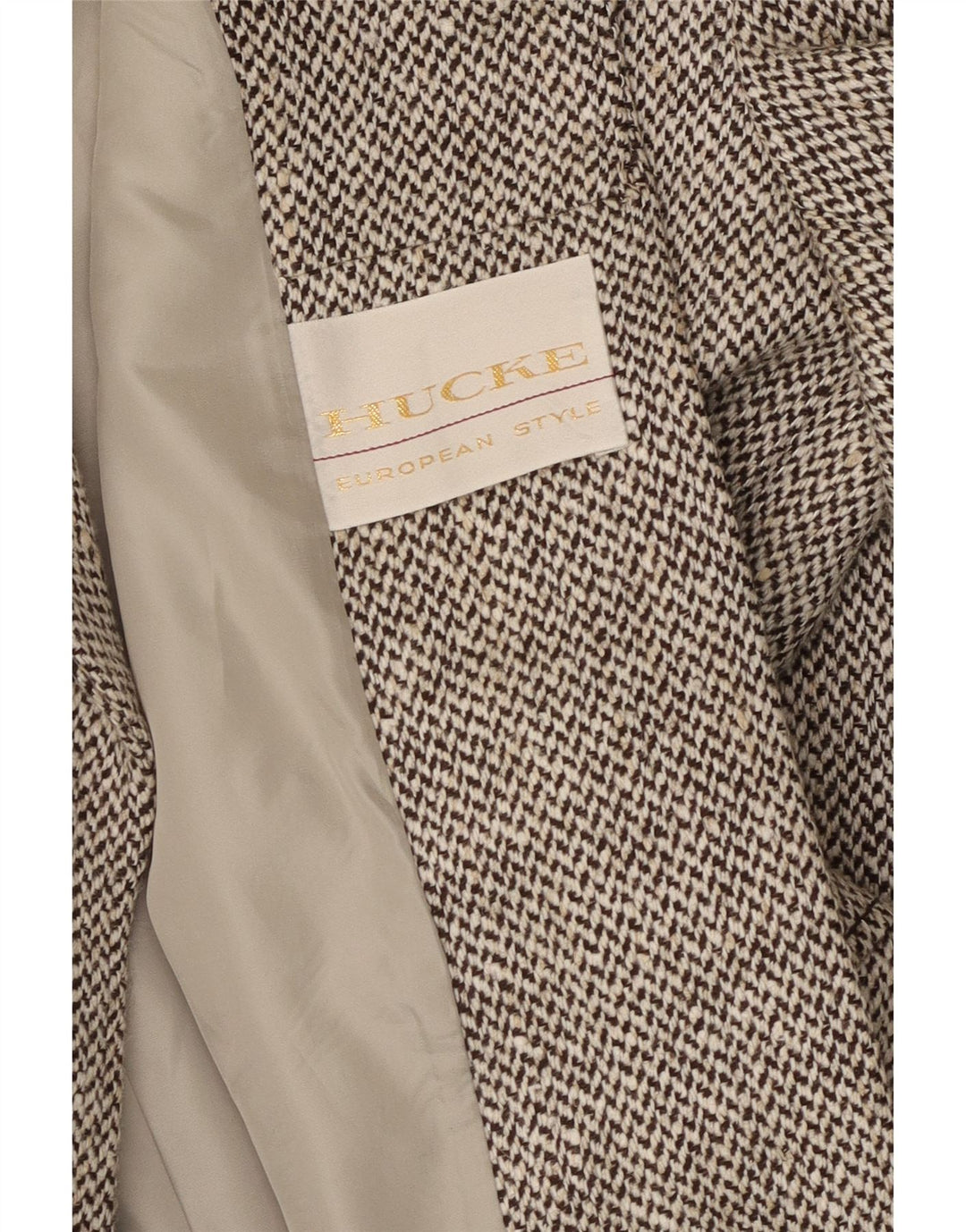 Hucke Damen-Blazer mit 4 Knöpfen, UK 14, mittelgrau, Fischgrätenmuster