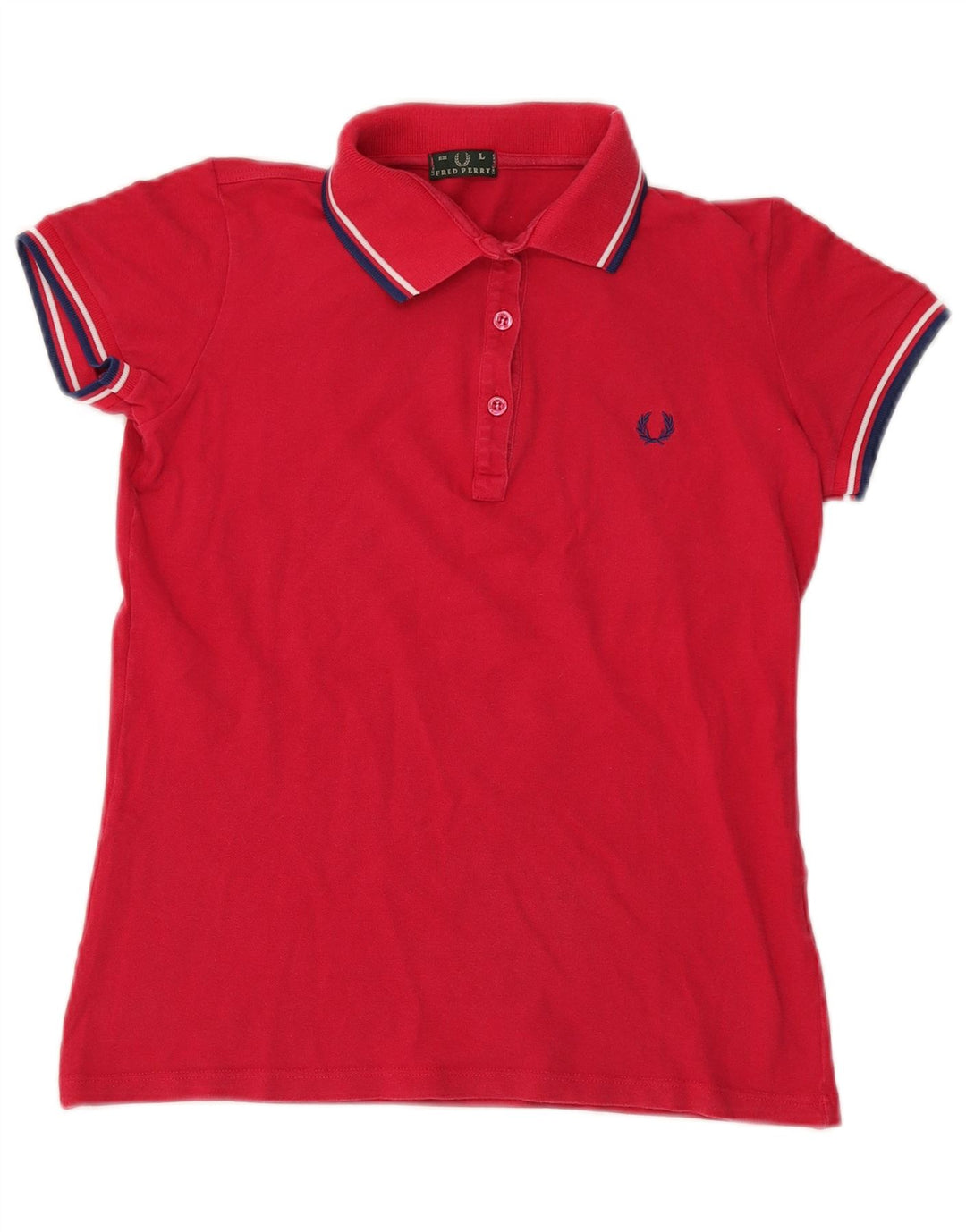 Fred Perry Damen Poloshirt UK 14 Large Rot