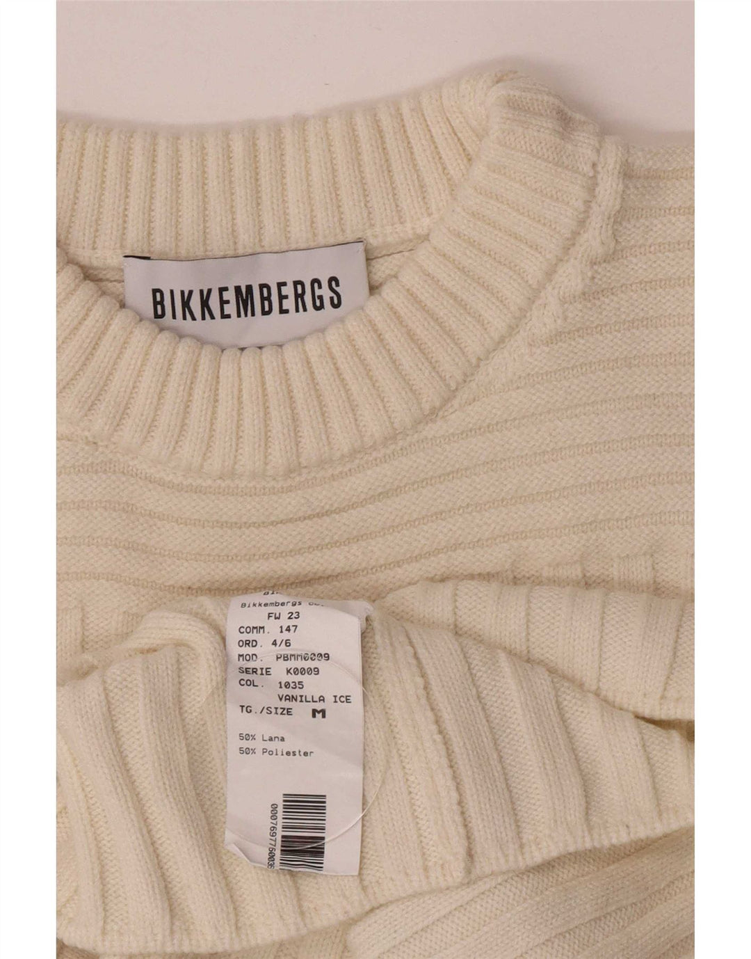 Bikkembergs Damen-Pullover mit Rundhalsausschnitt, UK 12, mittelgrau