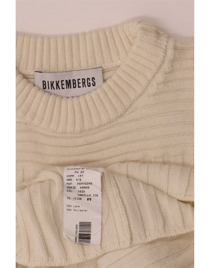 Bikkembergs Damen-Pullover mit Rundhalsausschnitt, UK 12, mittelgrau