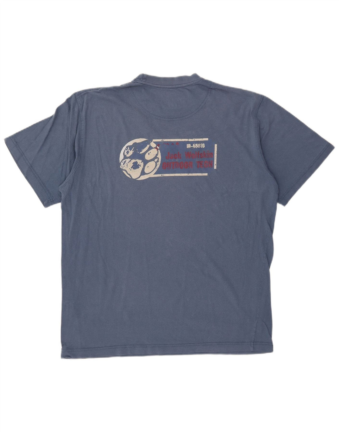 JACK WOLFSKIN Herren-T-Shirt mit Grafik, groß, marineblau, Baumwolle