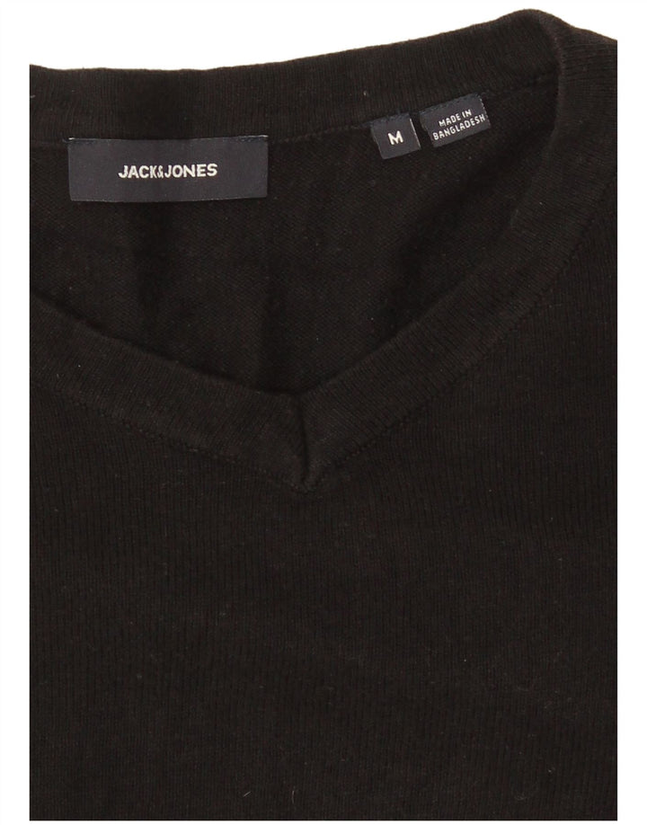 Jack & Jones Herren-Pullover mit V-Ausschnitt, mittelschwarz