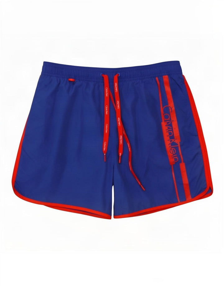 Calvin Klein Herren Badeshorts mit Grafik, Größe S, Blau, Polyester