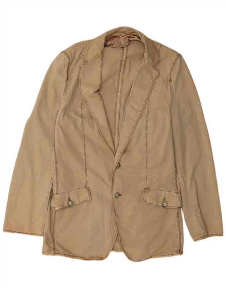Hugo Boss Herren-Blazer mit 2 Knöpfen, EU 48, mittelbeige Baumwolle