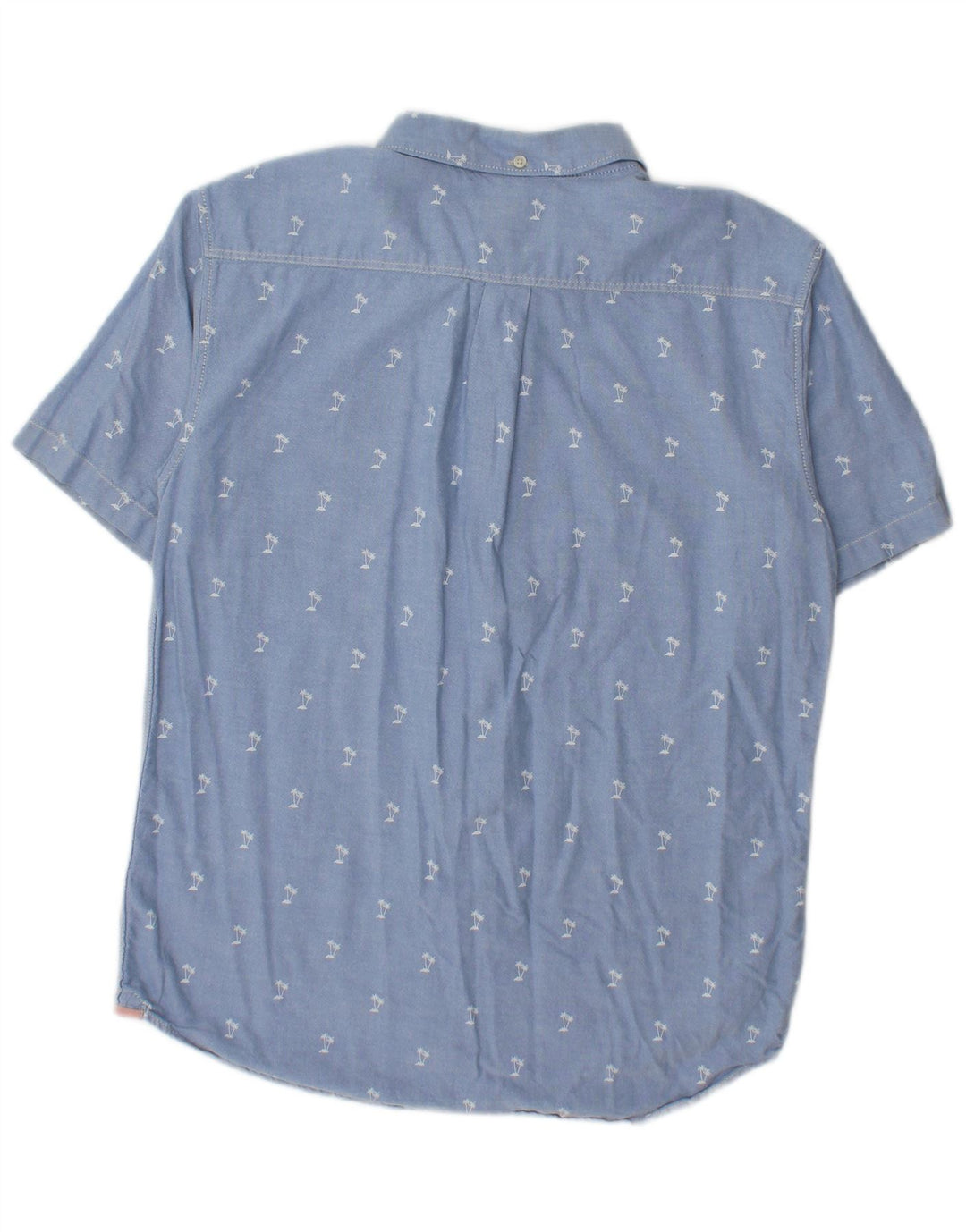 Vans Herren-Kurzarmhemd aus mittelblauer Baumwolle mit Blumenmuster