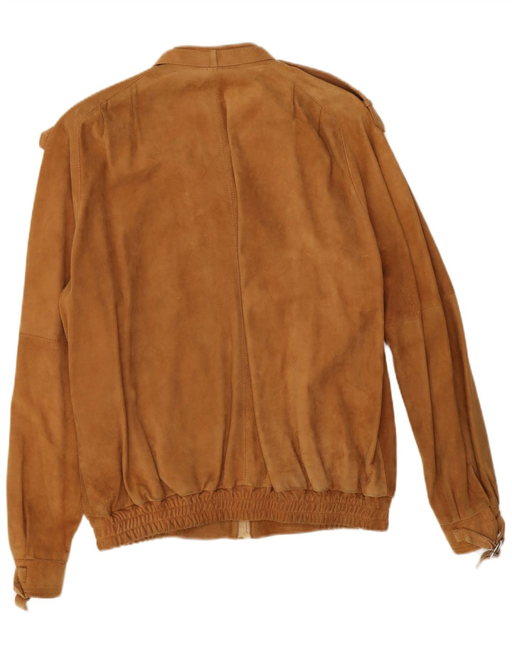 Vintage Herren Wildlederjacke IT 52 XL Beige Leder