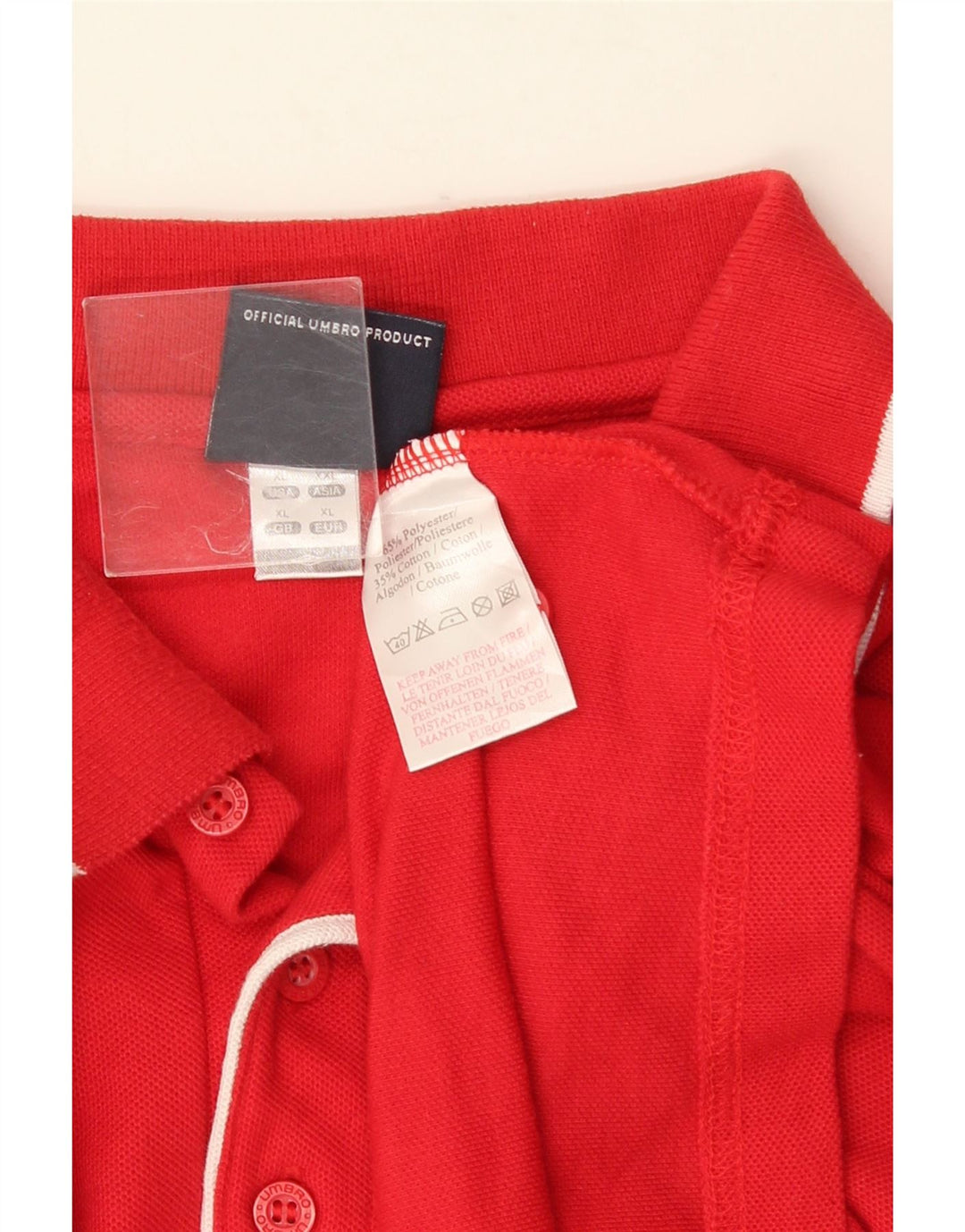 UMBRO Herren-Poloshirt XL, rote Baumwolle