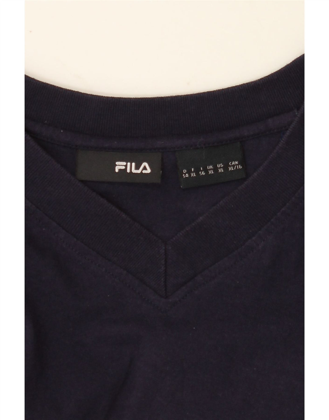 FILA Mens Graphic T-Shirt Top XL Navy Blue Vintage Fila and Second-Hand Fila from Messina Hembry 