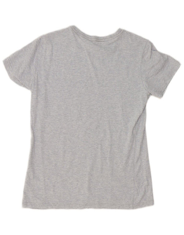 Adidas Damen Graphic T-Shirt Top UK 12/14 Mittelgrau meliert