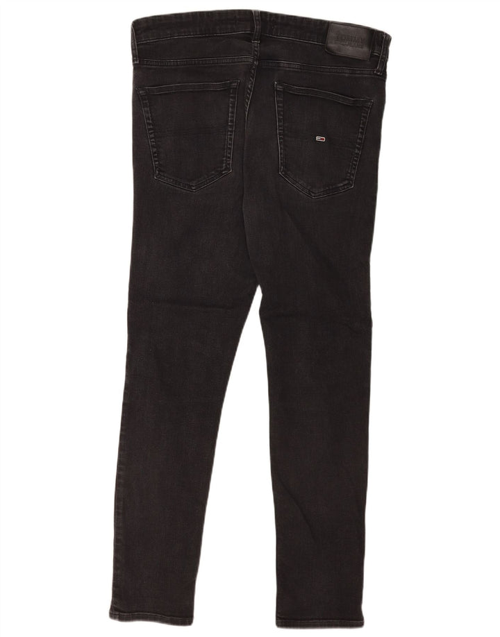 Tommy Hilfiger Herren Slim Jeans W34 L29 Schwarz Baumwolle