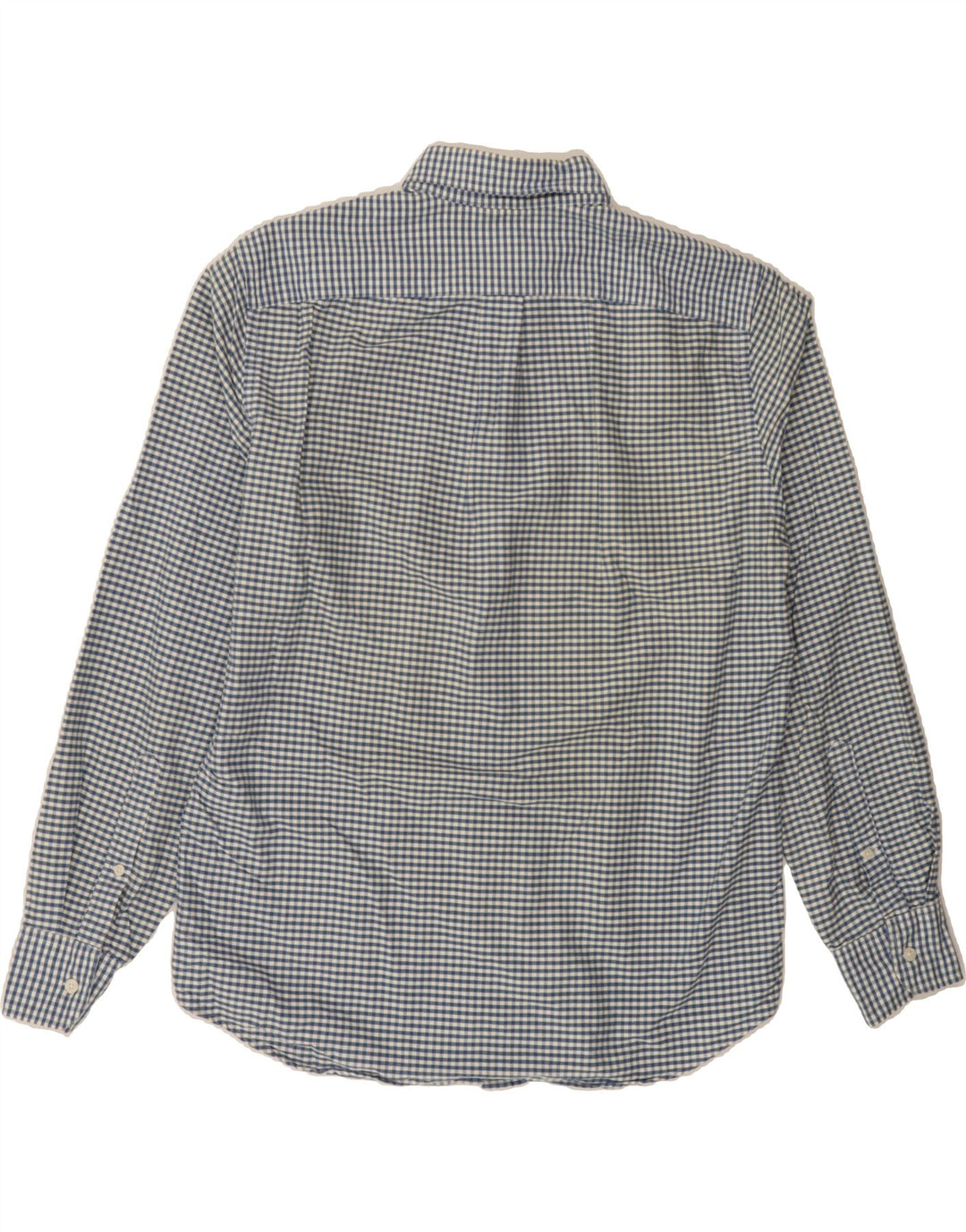 J. CREW Mens Slim Shirt Large Blue Gingham Cotton Vintage J. Crew and Second-Hand J. Crew from Messina Hembry 
