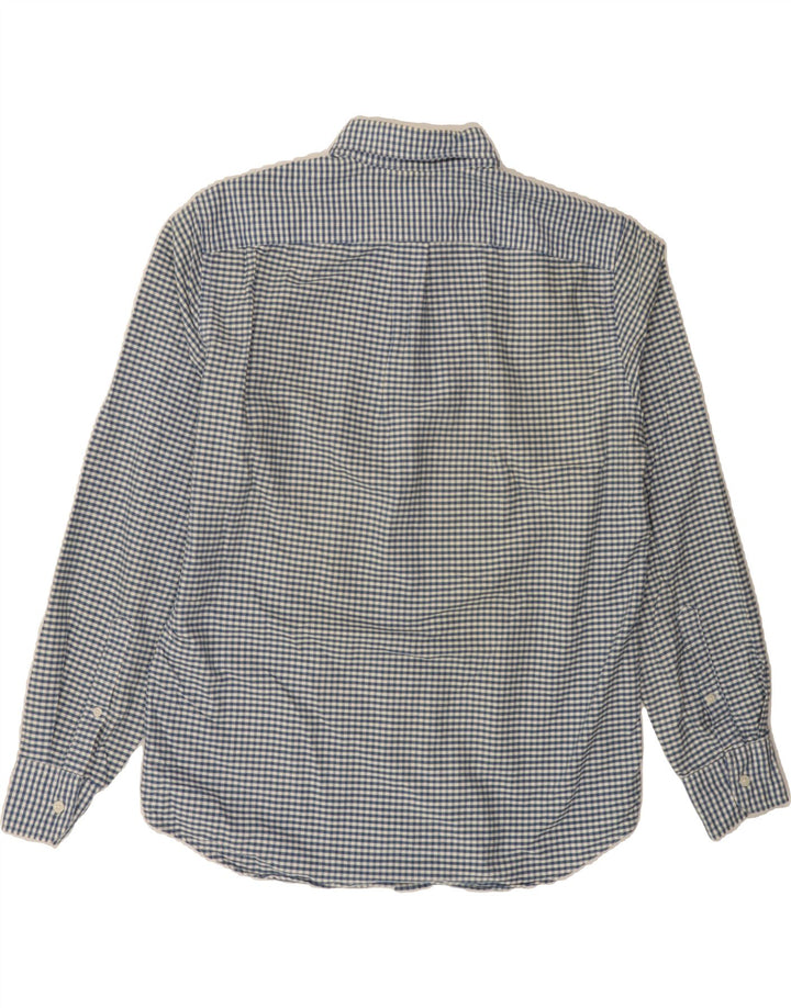 J. CREW Mens Slim Shirt Large Blue Gingham Cotton Vintage J. Crew and Second-Hand J. Crew from Messina Hembry 
