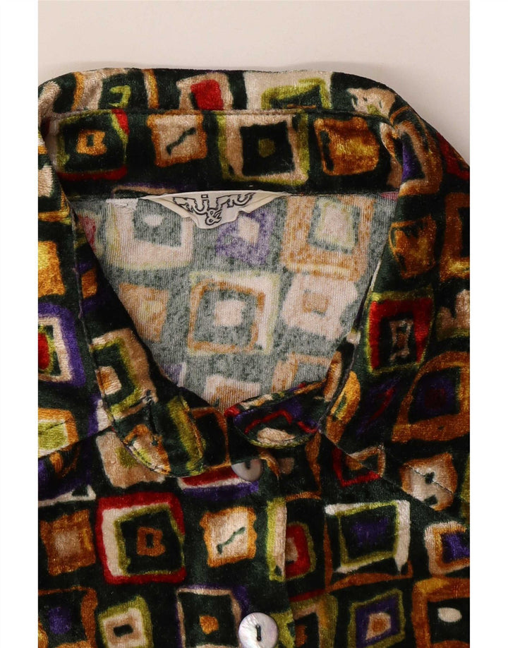 Piu & Womens Shirt UK 12 Medium Mehrfarbig Geometrisch