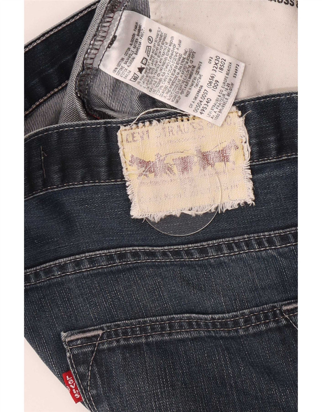 Levi's Herren 504 Straight Jeans W32 L27 Blaue Baumwolle