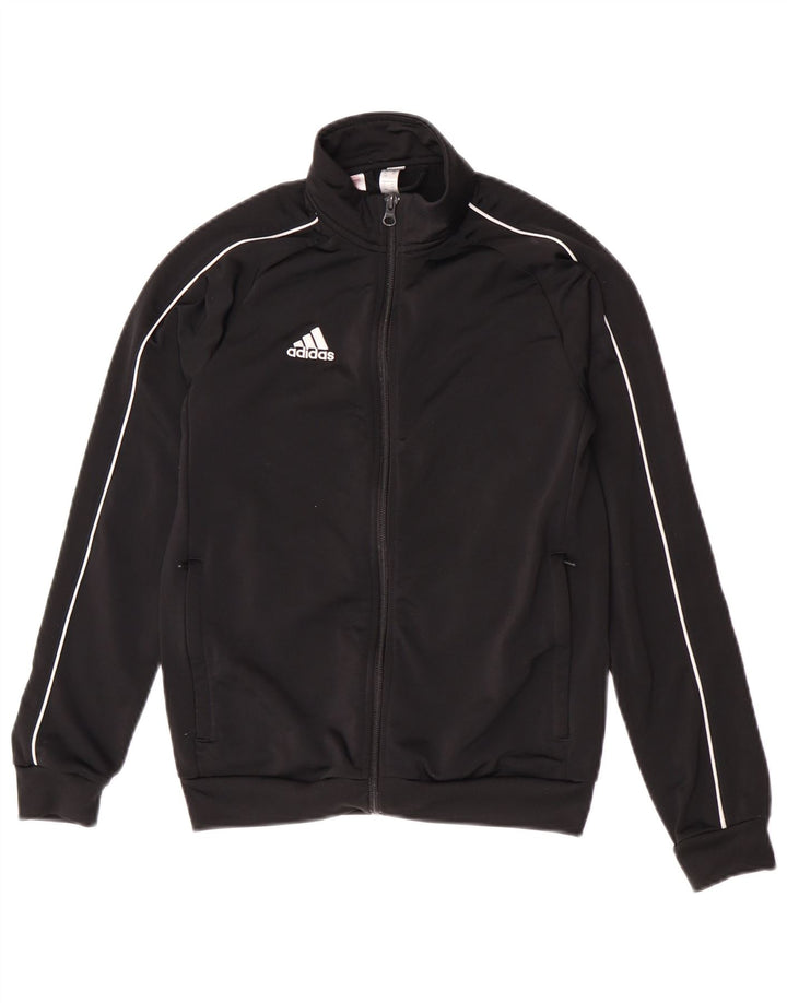 Adidas Jungen Trainingsanzug Top Jacke 11-12 Jahre Schwarzes Polyester