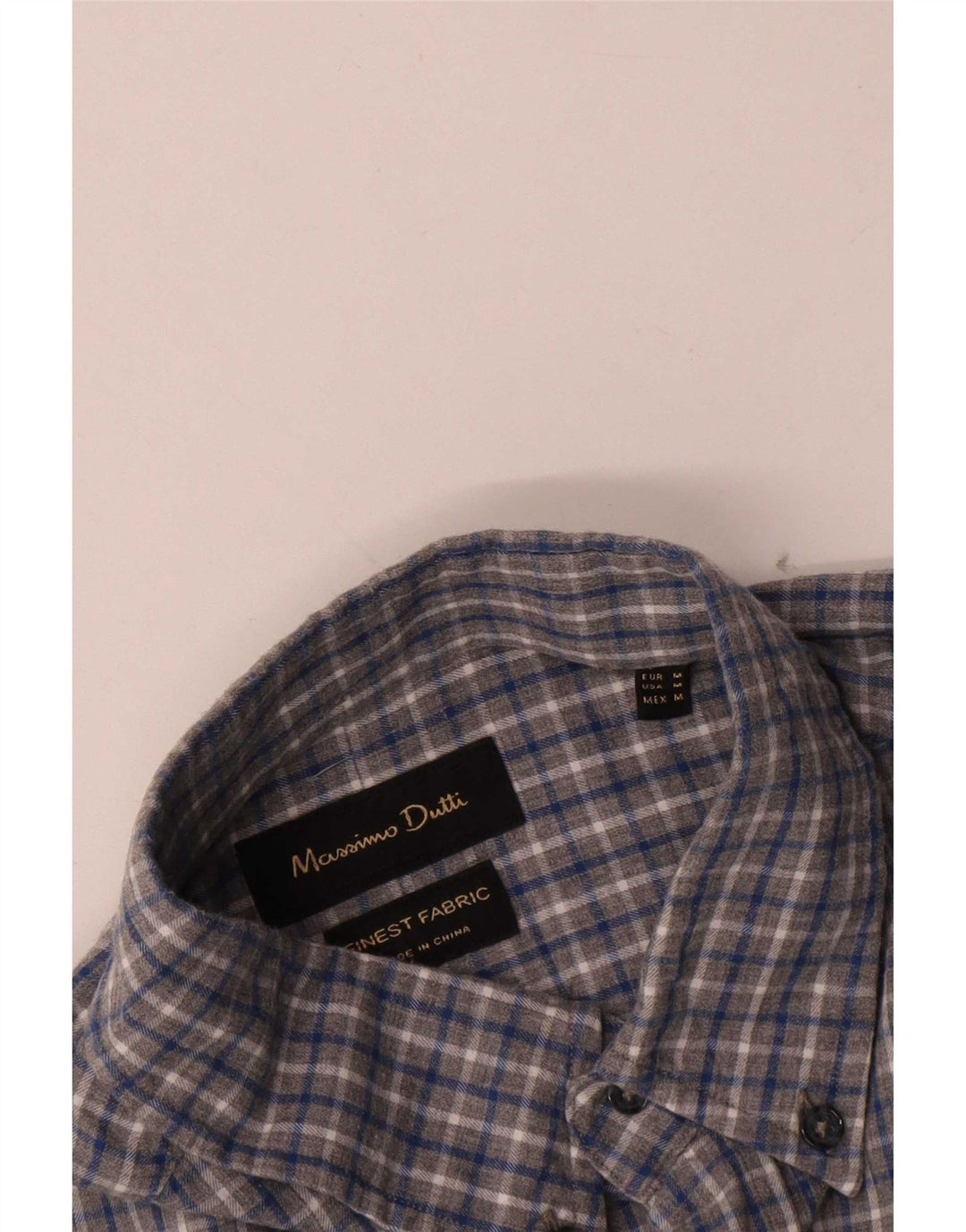 Massimo Dutti Herrenhemd Mittelgrau kariert