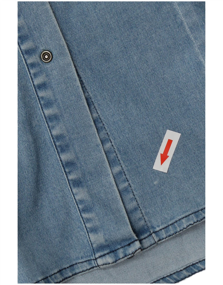 Max Mara Damen Jeanshemd UK 12 Mittelblaue Baumwolle