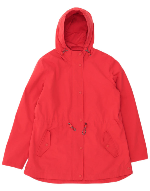 Fat Face Damen-Parka mit Kapuze, UK 14, Größe L, Rot, Polyester