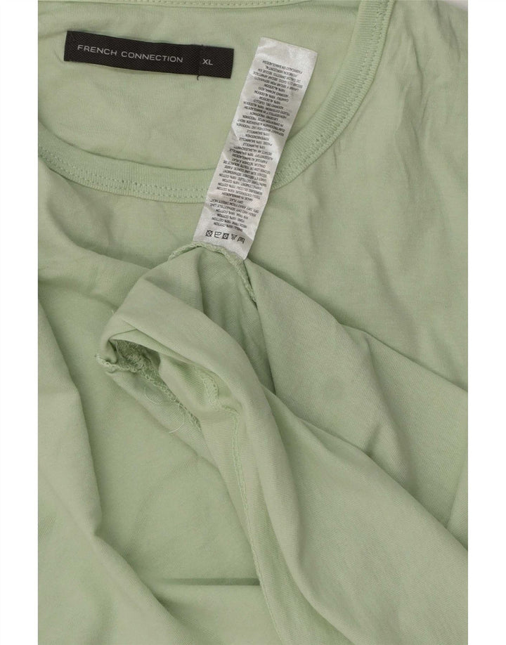 French Connection Herren T-Shirt Top XL Grün Baumwolle