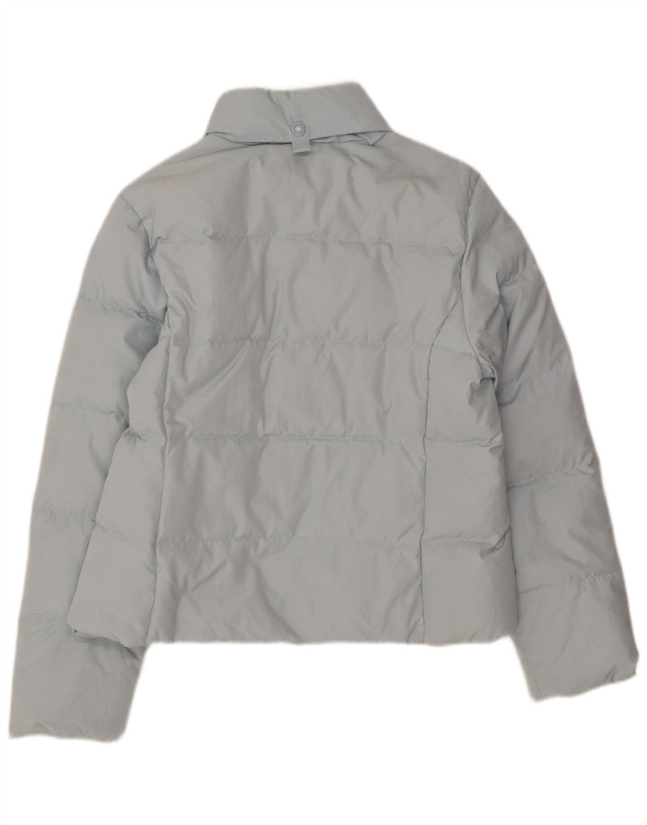 Champion Wattierte Damenjacke mit Kapuze, UK 12, Mittelblau, Polyester