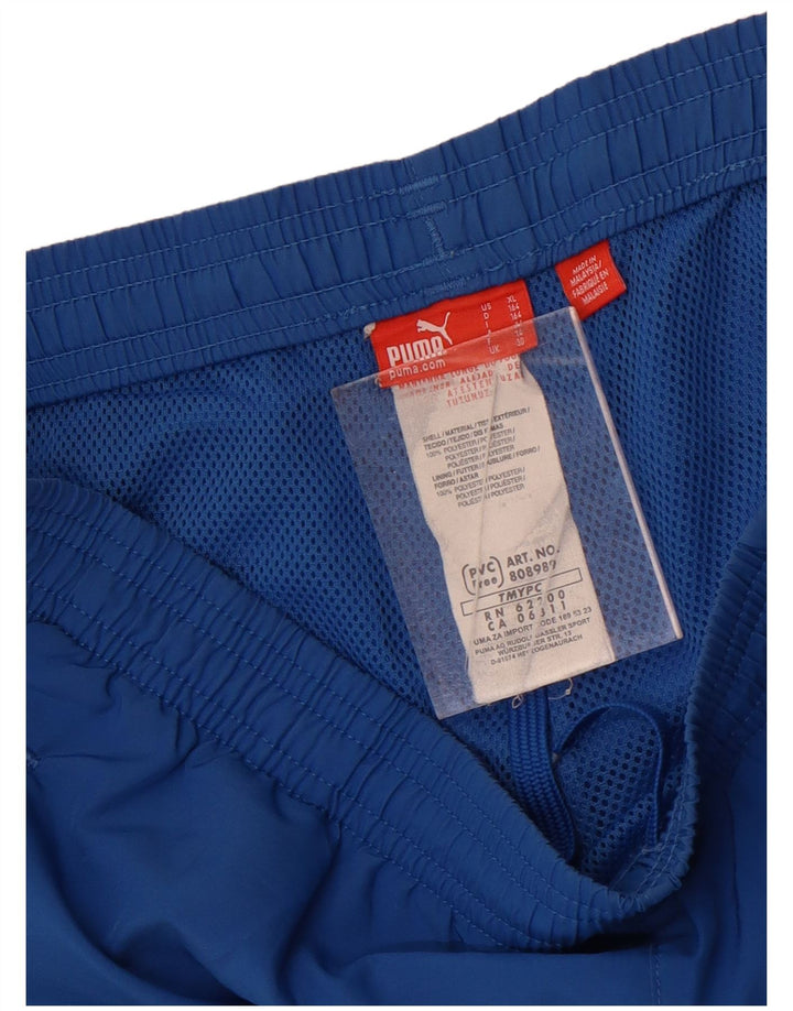 Puma Boys Graphic Sport Shorts 13–14 Jahre, blaues Polyester