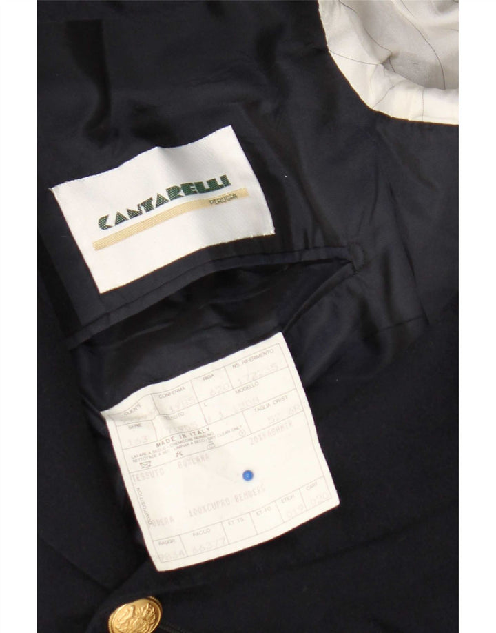 Cantarelli Herren 3-Knopf-Blazerjacke IT 52 XL Marineblaue Wolle