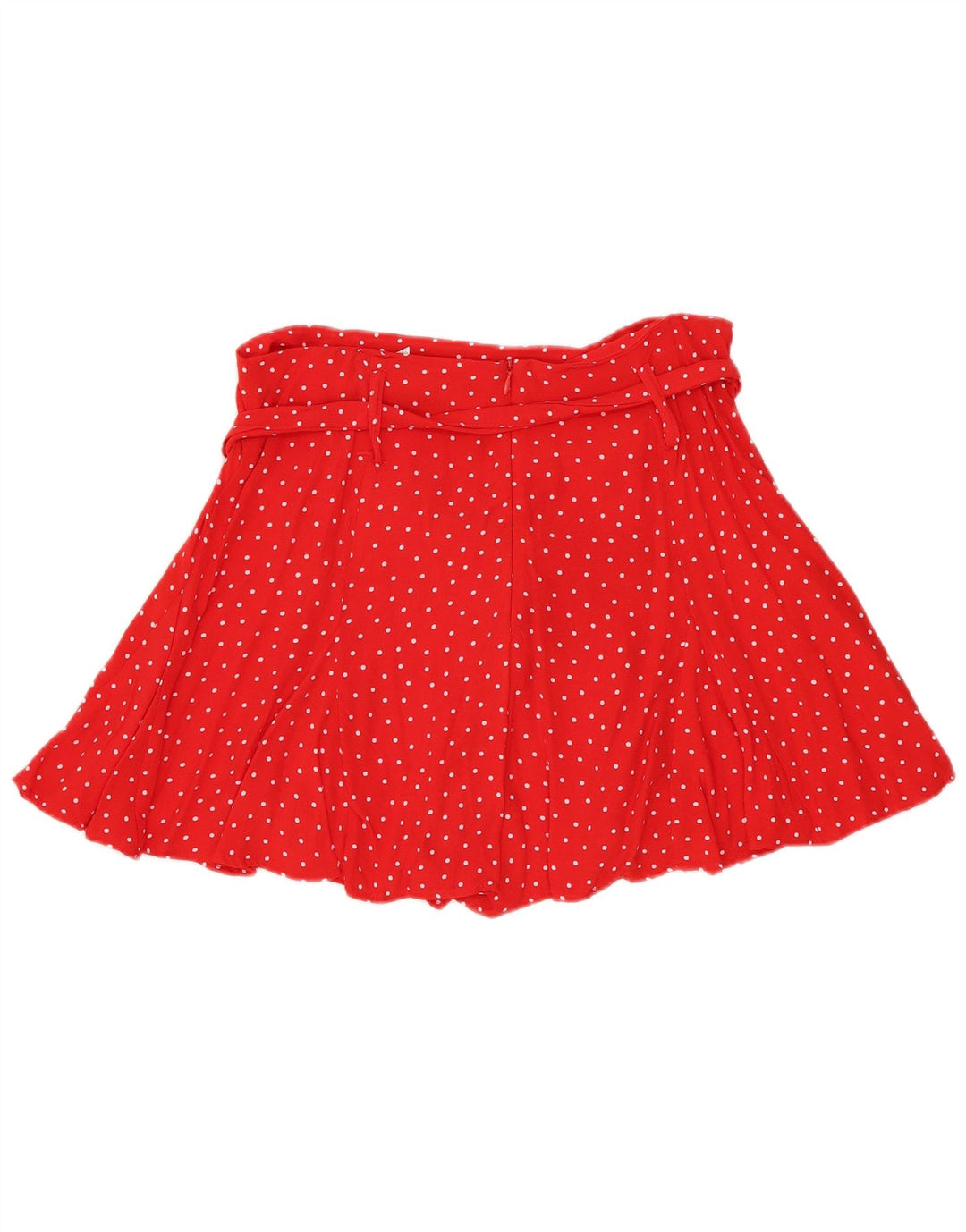 Zara Damen Minirock Medium W28 Rot gefleckte Viskose