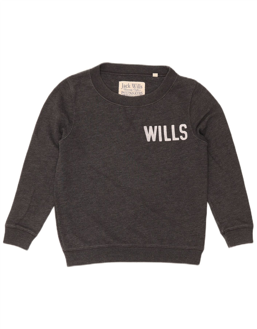 JACK WILLS Damen-Sweatshirt mit Grafik, übergroß, Gr. 8, Grau