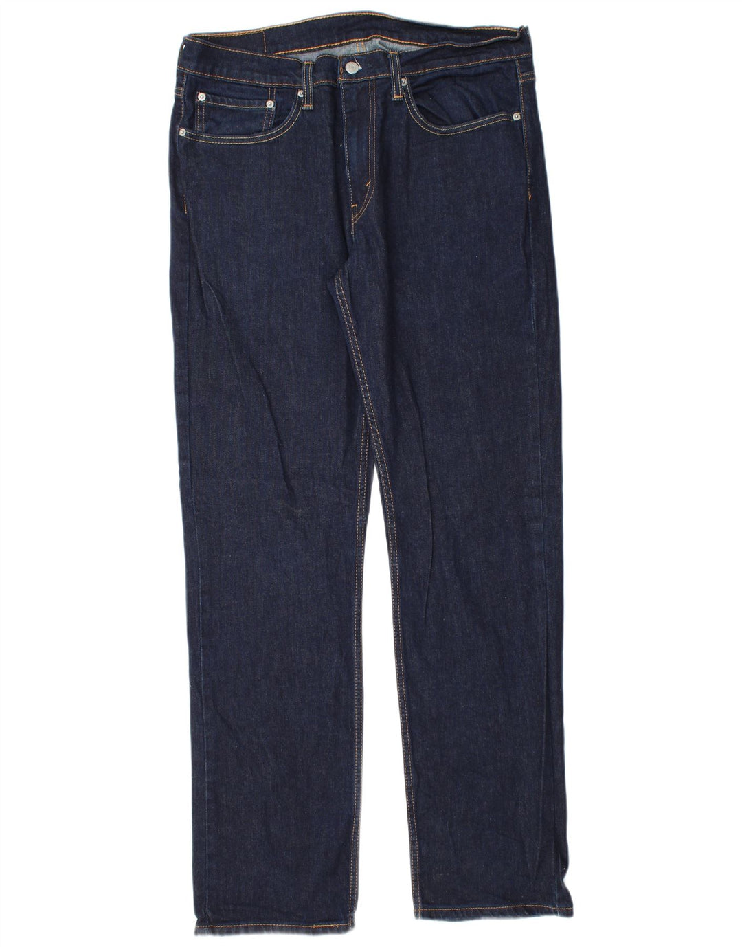 Levi's Herren 514 Straight Jeans W34 L34 Marineblaue Baumwolle