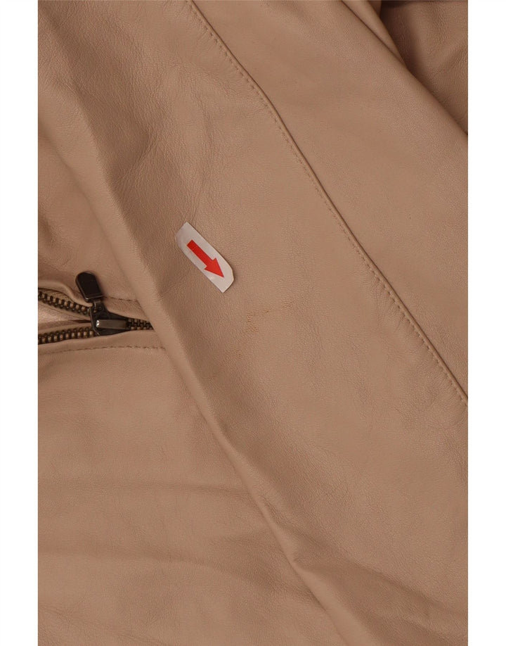 Lakeland Damen Lederjacke UK 12 Medium Beige Leder